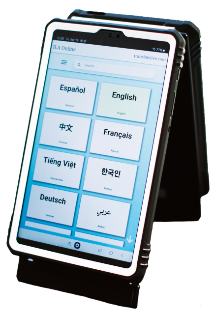 The ILA Pro. Discover our list of over 200 languages or connect with live interpreters speaking in over 400 languages